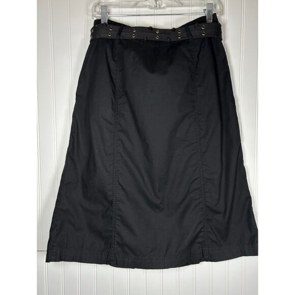 Live a Little Black caught in button down midi belt skirts emo goth grunge Sz 10 - Picture 7 of 10